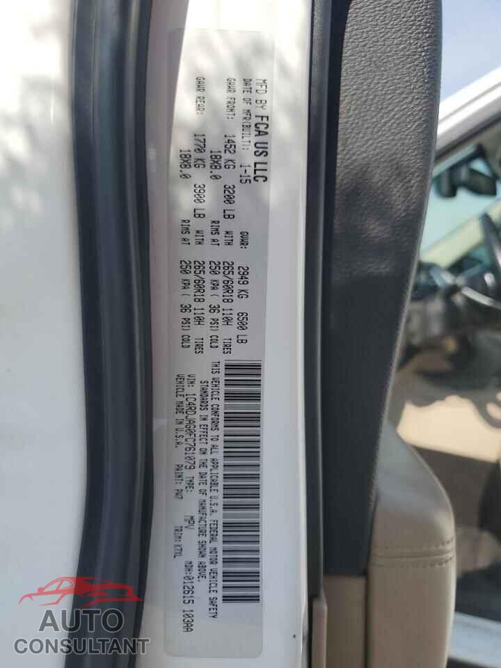 DODGE DURANGO 2015 - 1C4RDJAG0FC761079