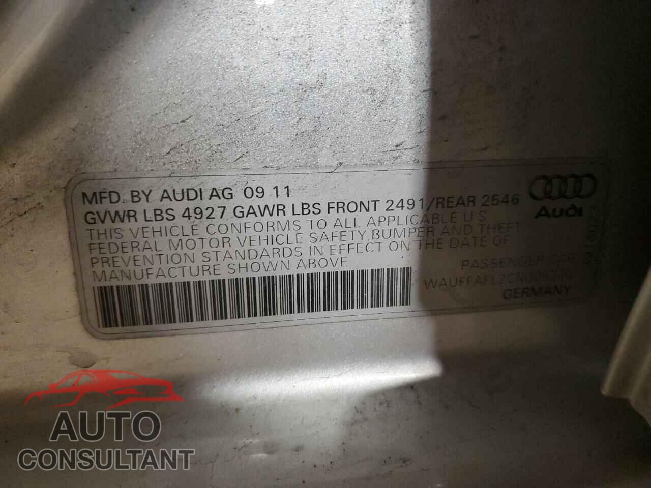 AUDI A4 2012 - WAUFFAFL2CN009240
