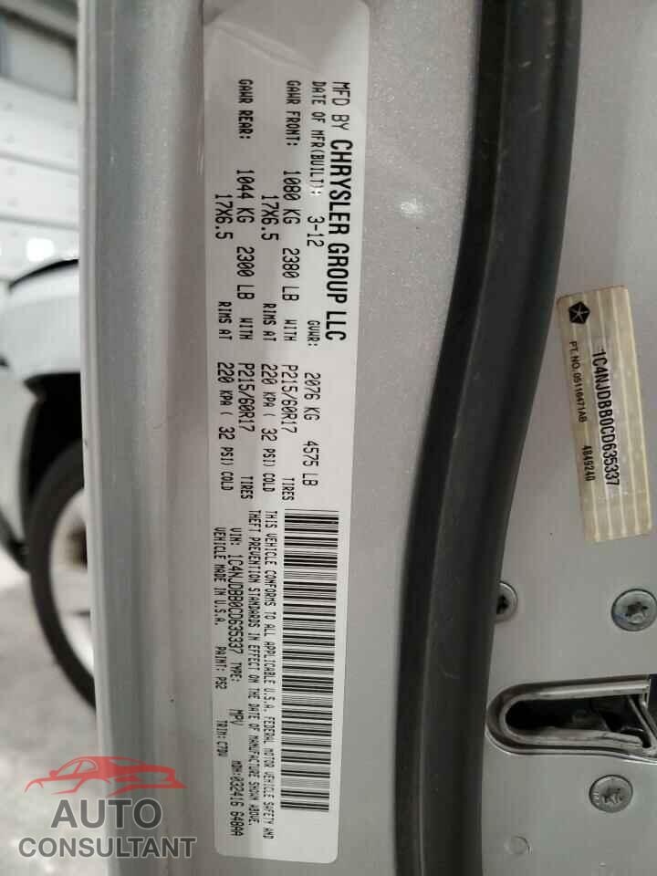 JEEP COMPASS 2012 - 1C4NJDBB0CD635337