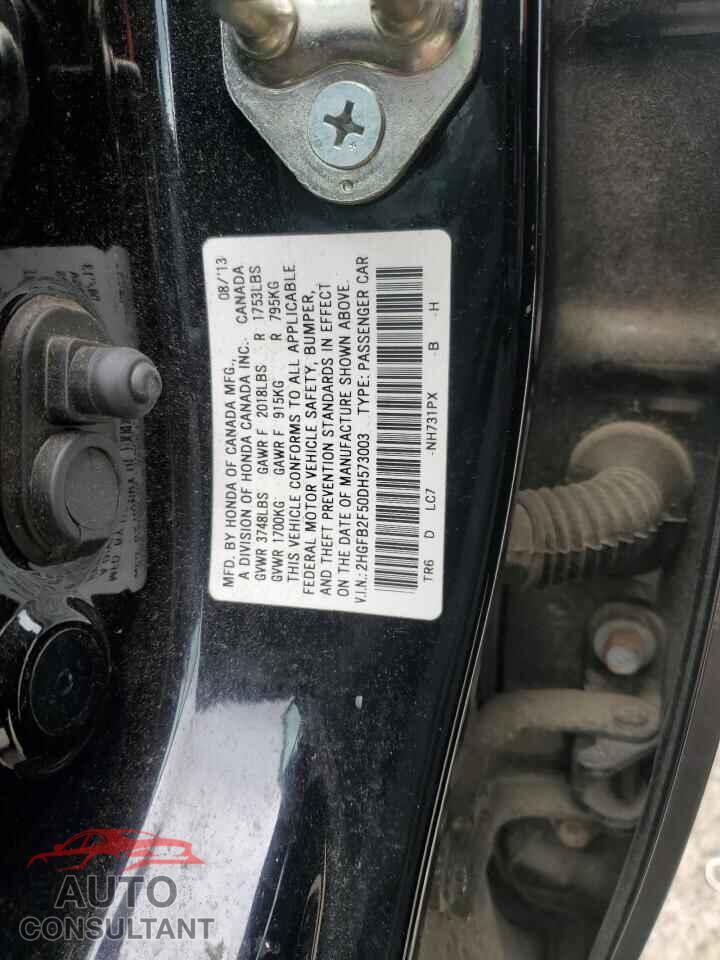 HONDA CIVIC 2013 - 2HGFB2F50DH573003