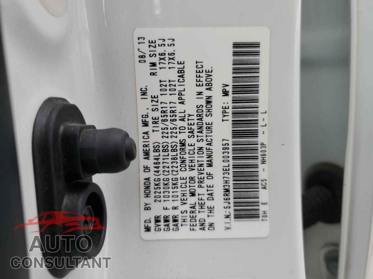 HONDA CRV 2014 - 5J6RM3H73EL003957
