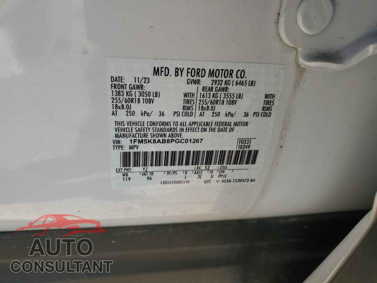 FORD EXPLORER 2023 - 1FM5K8AB8PGC01267