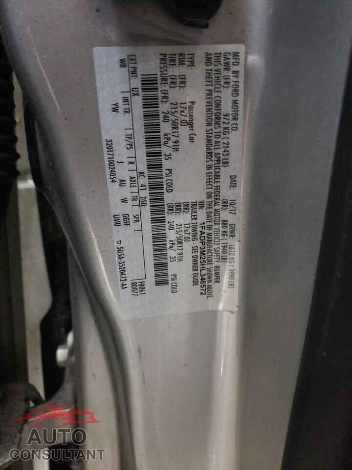 FORD FOCUS 2017 - 1FADP3M25HL346572