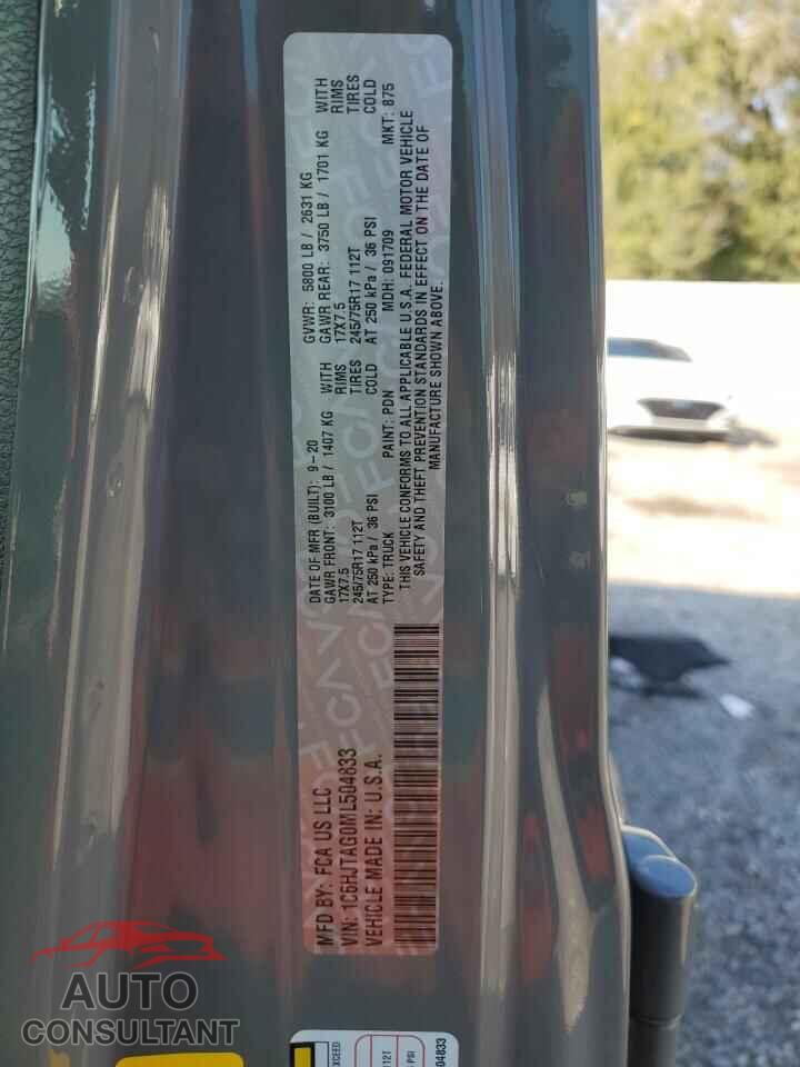 JEEP GLADIATOR 2021 - 1C6HJTAG0ML504833