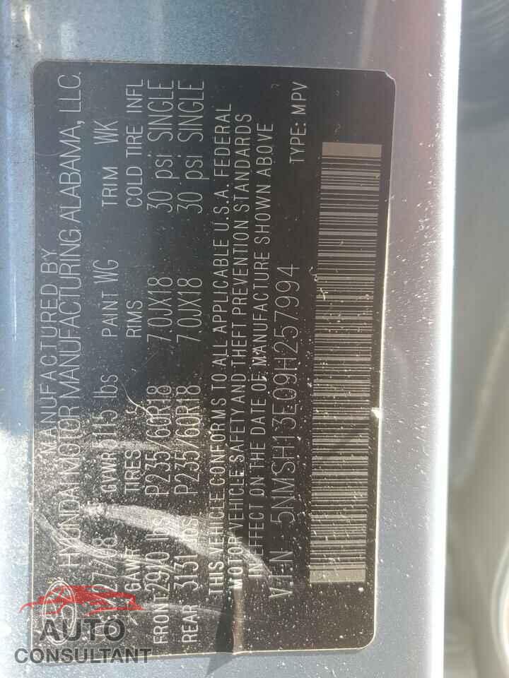 HYUNDAI SANTA FE 2009 - 5NMSH13E09H257994