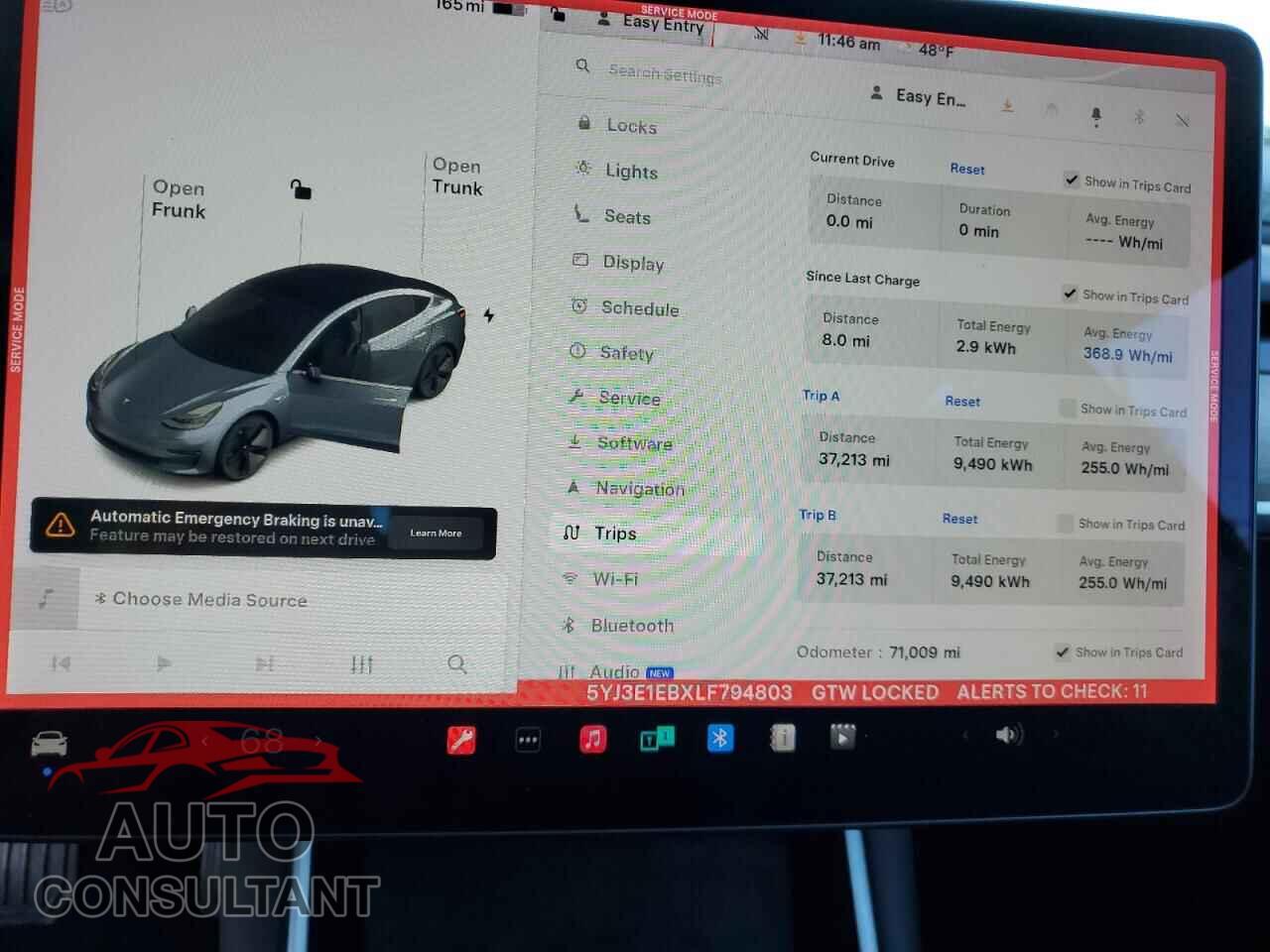 TESLA MODEL 3 2020 - 5YJ3E1EBXLF794803