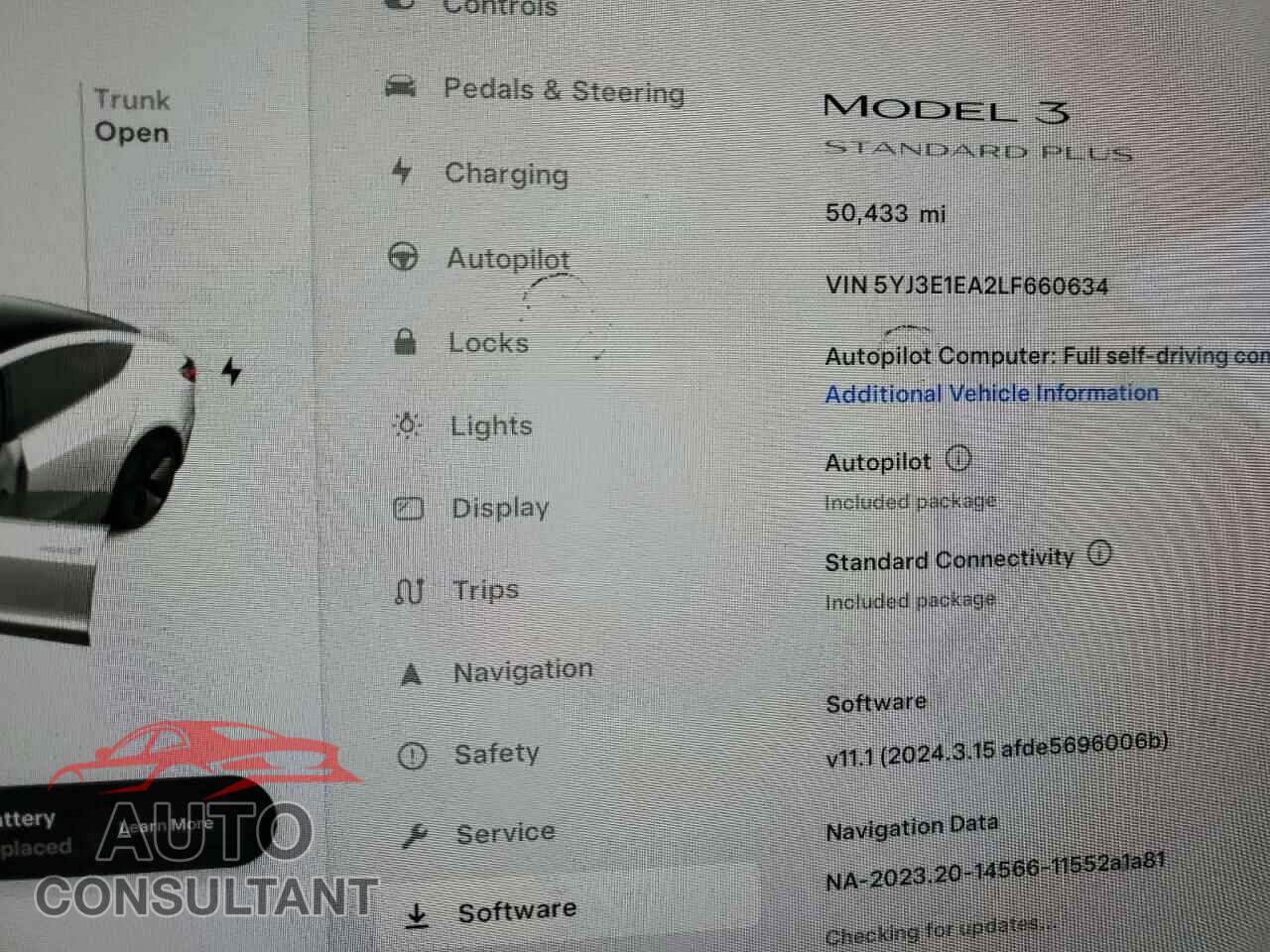TESLA MODEL 3 2020 - 5YJ3E1EA2LF660634