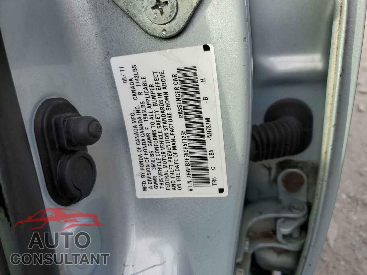 HONDA CIVIC 2012 - 2HGFB2F55CH511255