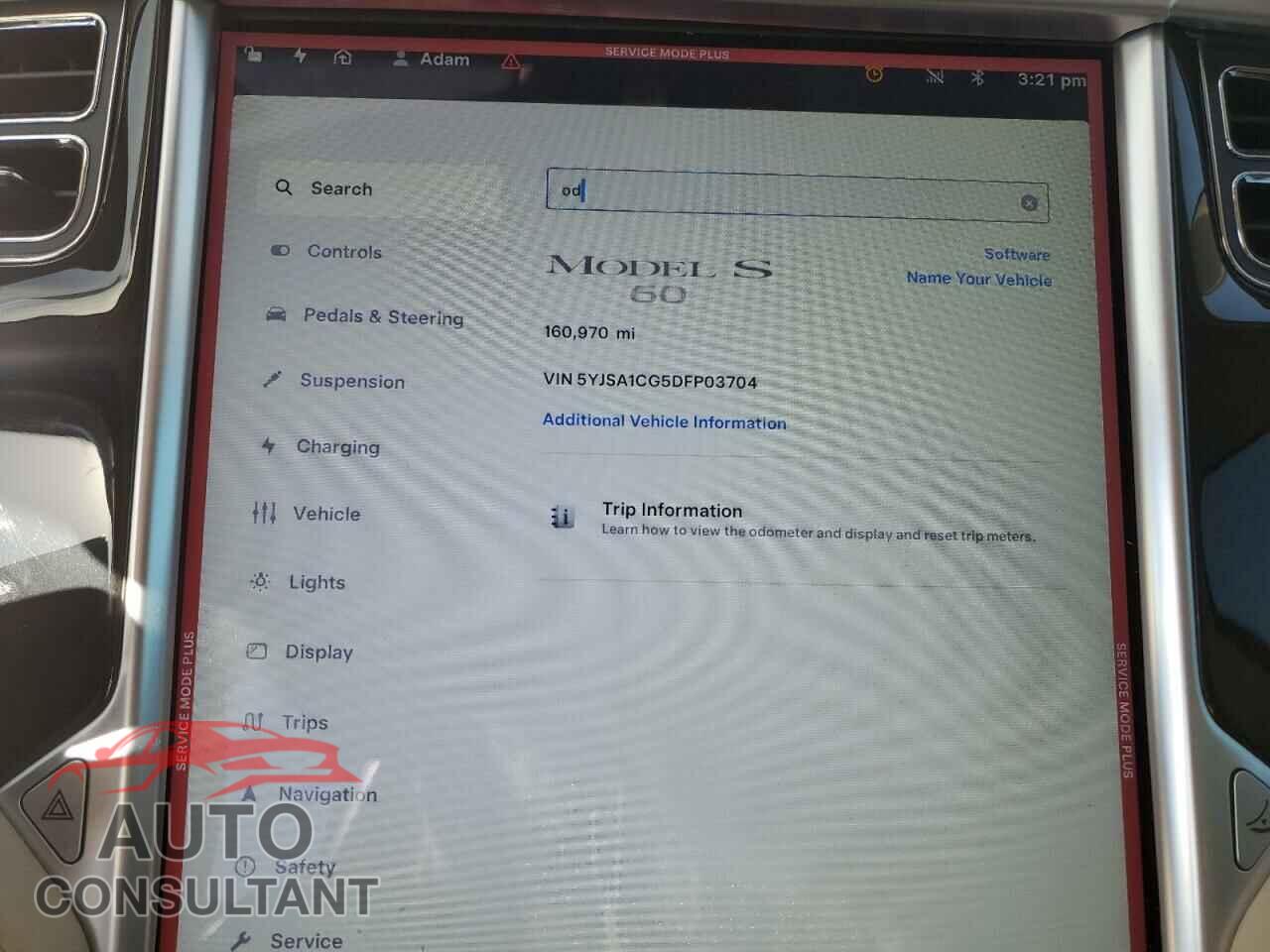 TESLA MODEL S 2013 - 5YJSA1CG5DFP03704