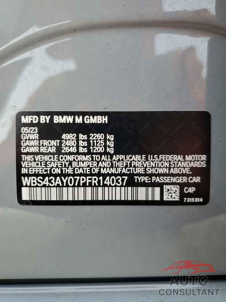 BMW M3 2023 - WBS43AY07PFR14037