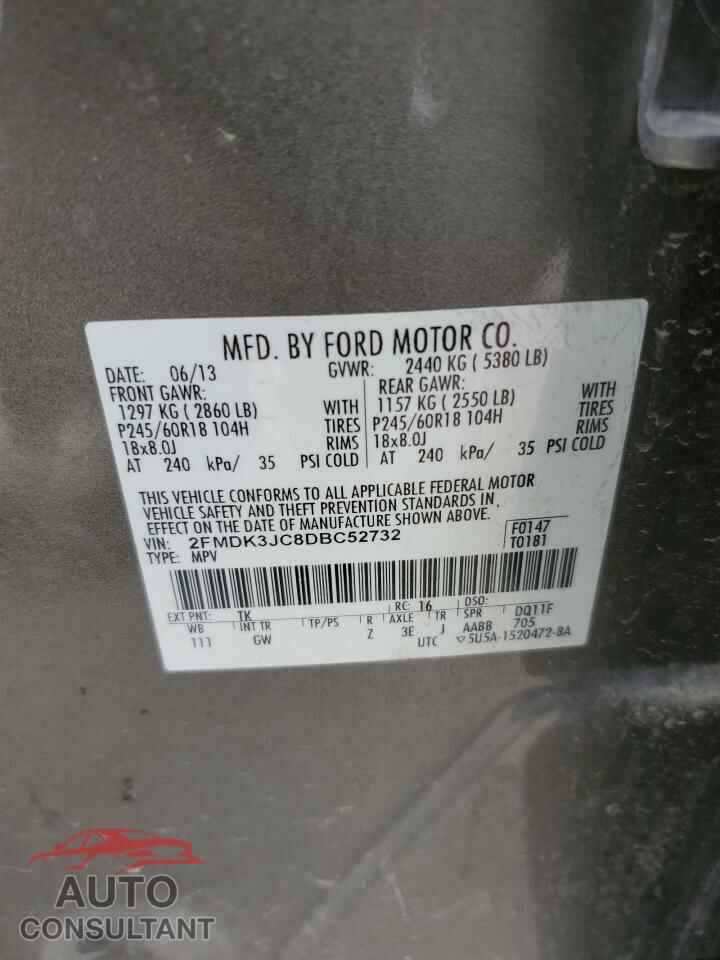 FORD EDGE 2013 - 2FMDK3JC8DBC52732
