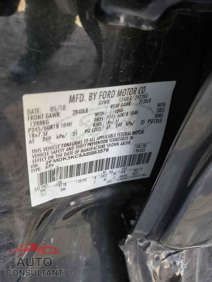 FORD EDGE 2010 - 2FMDK3KC5ABB63579