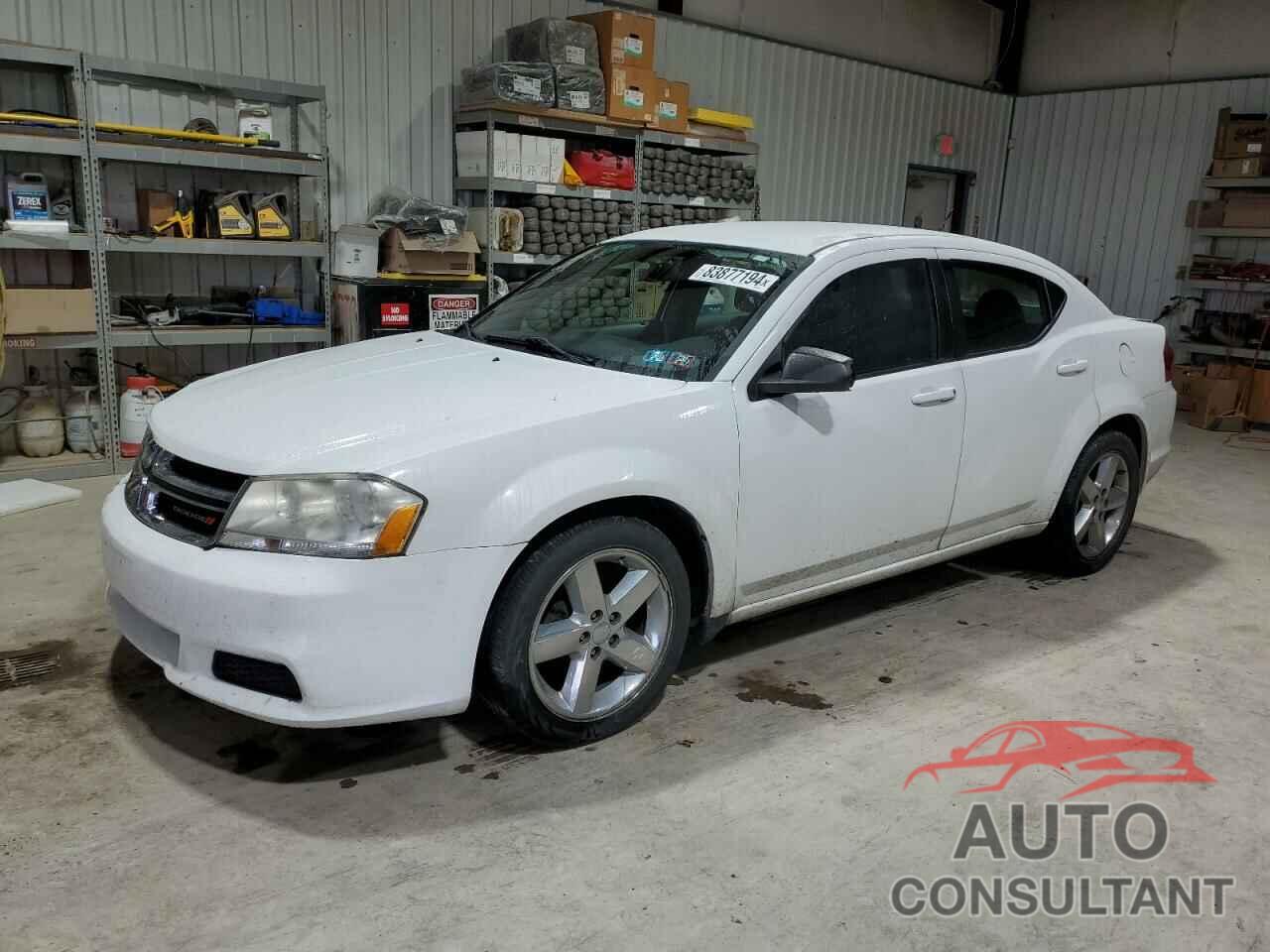 DODGE AVENGER 2012 - 1C3CDZAB9CN232453