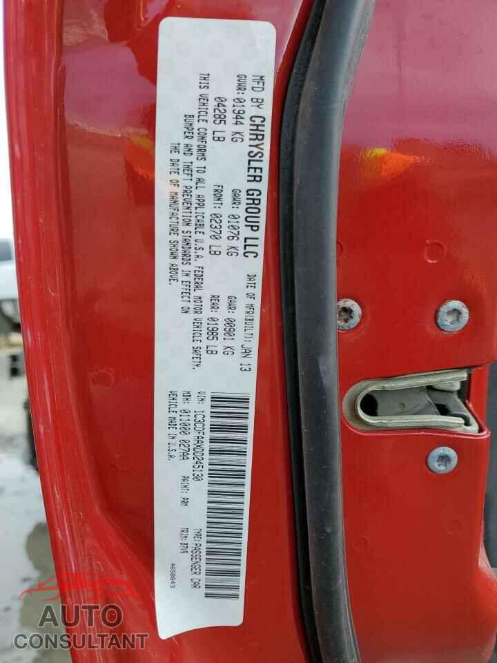 DODGE DART 2013 - 1C3CDFAAXDD245130