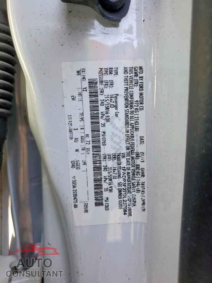 FORD FOCUS 2013 - 1FADP3F27DL237084