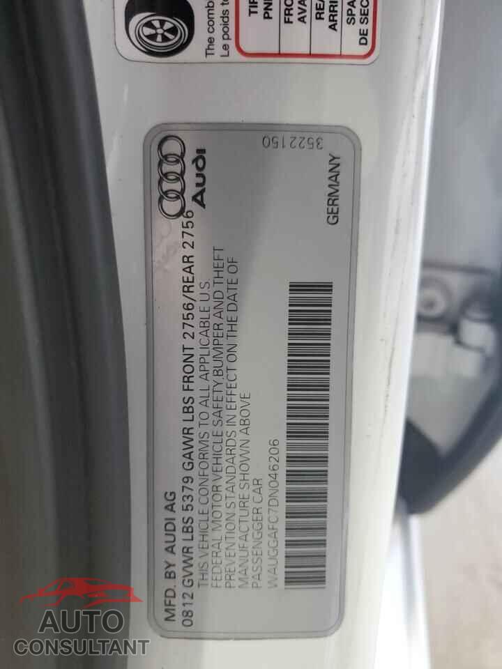 AUDI A6 2013 - WAUGGAFC7DN046206