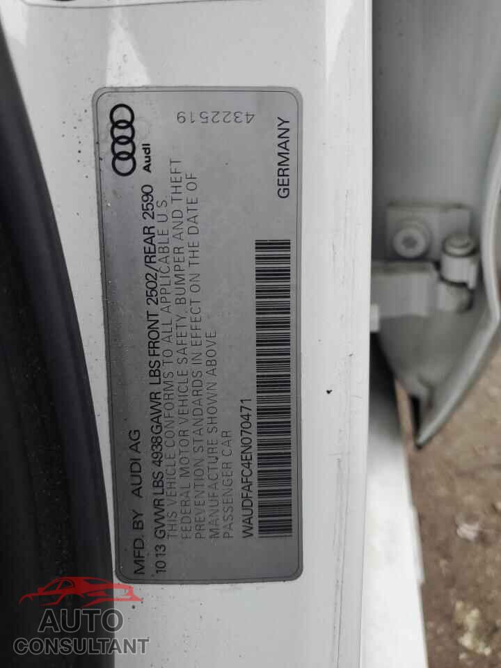 AUDI A6 2014 - WAUDFAFC4EN070471