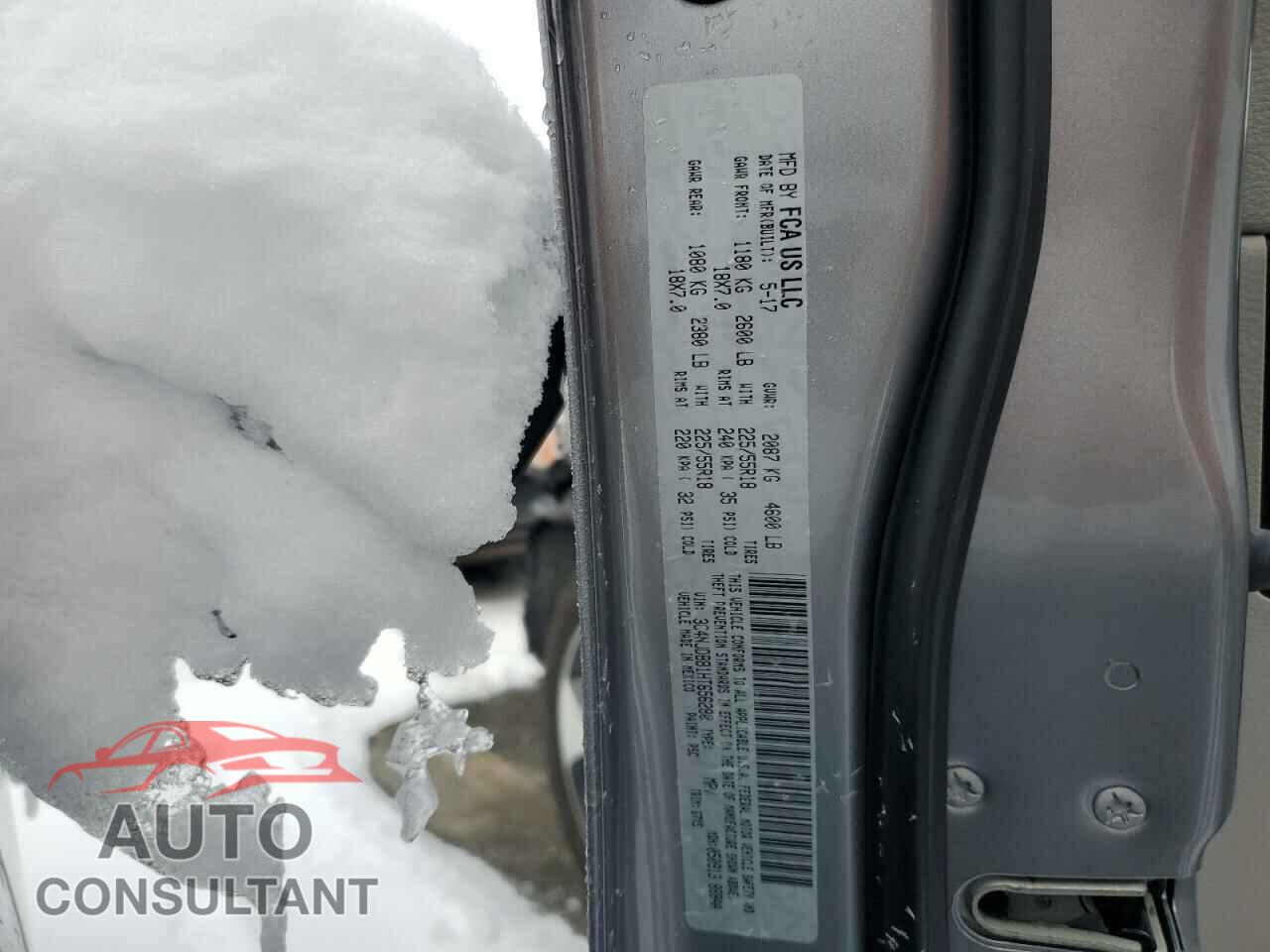 JEEP COMPASS 2017 - 3C4NJDBB1HT656280