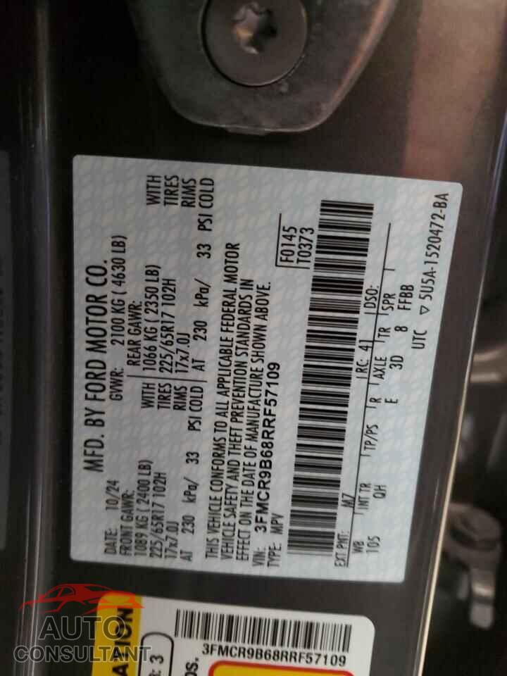 FORD BRONCO 2024 - 3FMCR9B68RRF57109