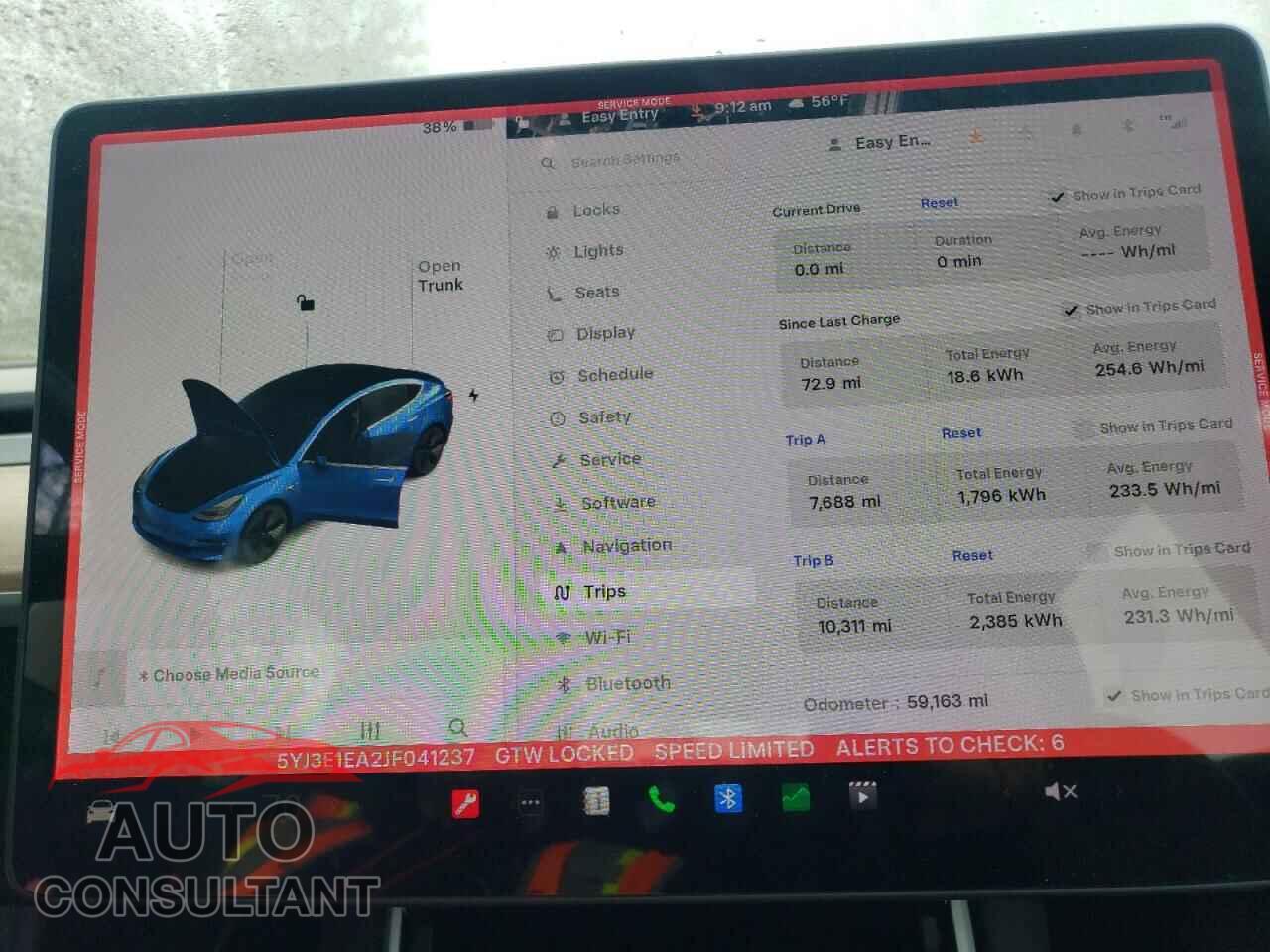 TESLA MODEL 3 2018 - 5YJ3E1EA2JF041237