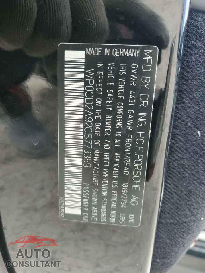 PORSCHE 911 2012 - WP0CD2A92CS773359