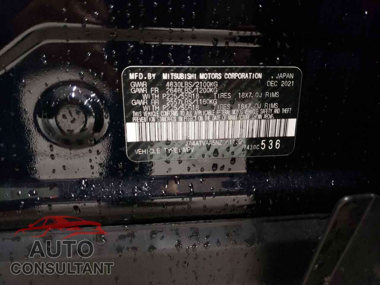 MITSUBISHI ECLIPSE 2022 - JA4ATVAA5NZ061132
