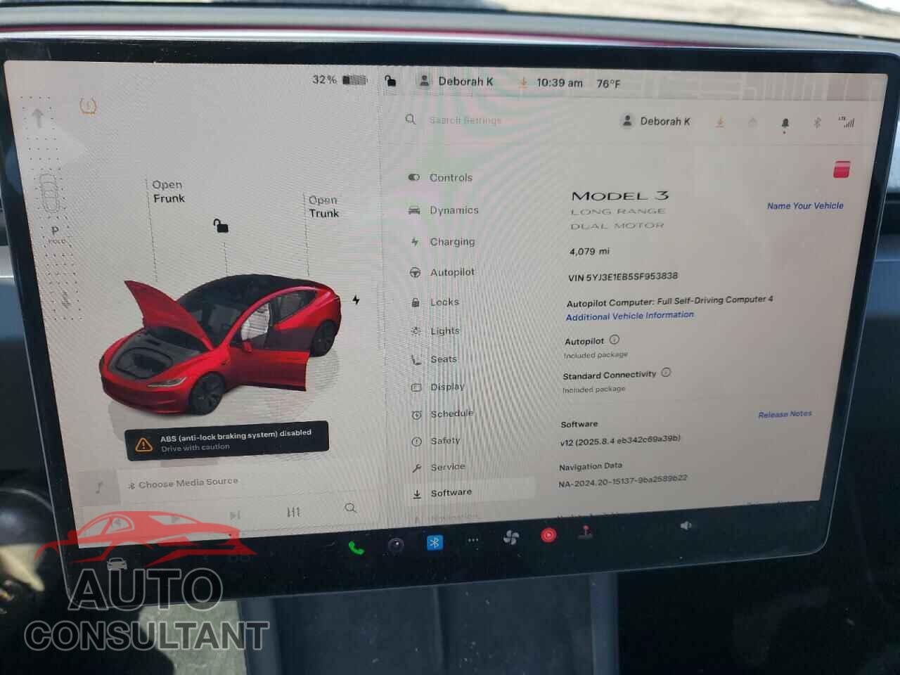 TESLA MODEL 3 2025 - 5YJ3E1EB5SF953838