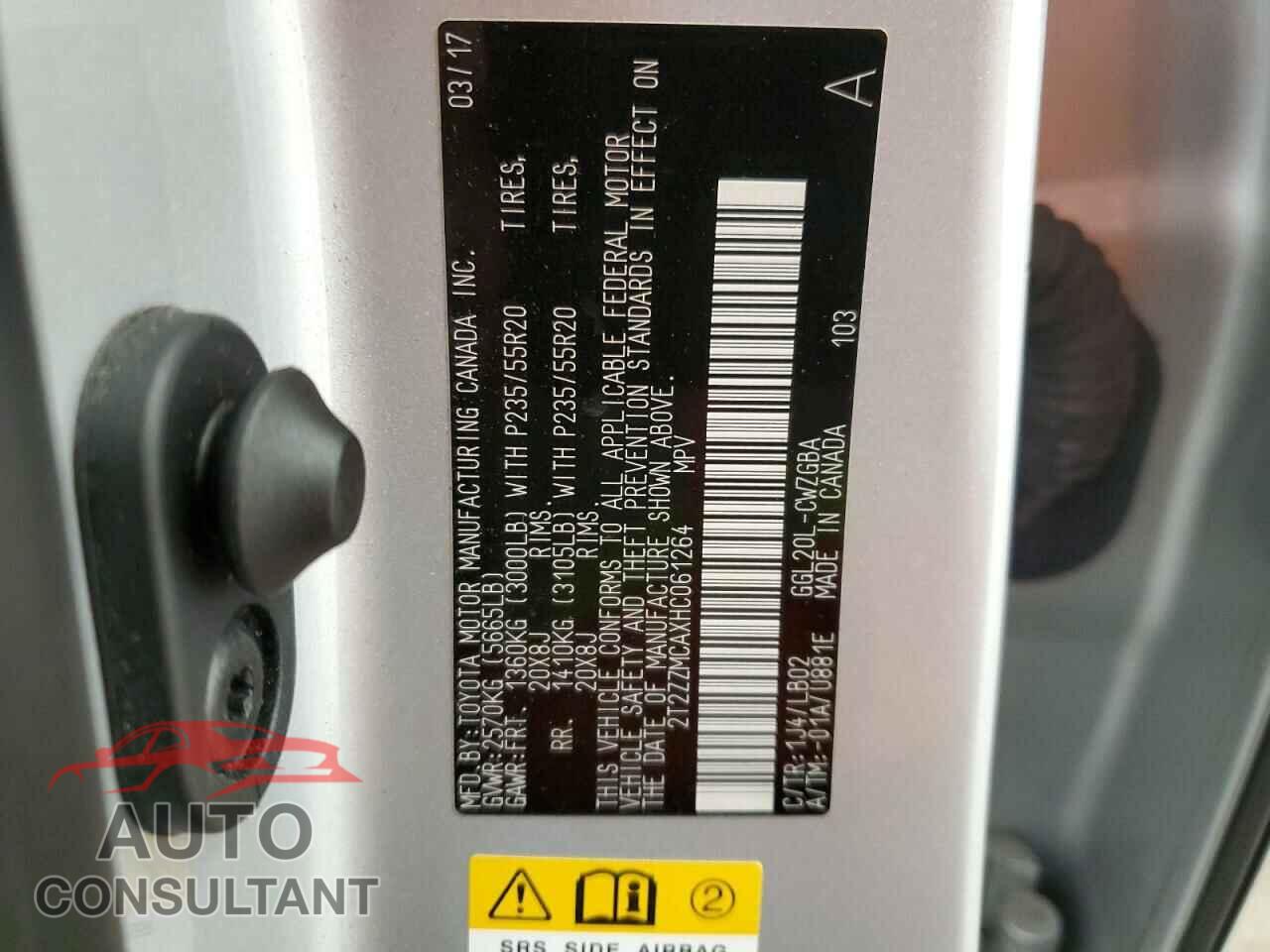 LEXUS RX350 2017 - 2T2ZZMCAXHC061264