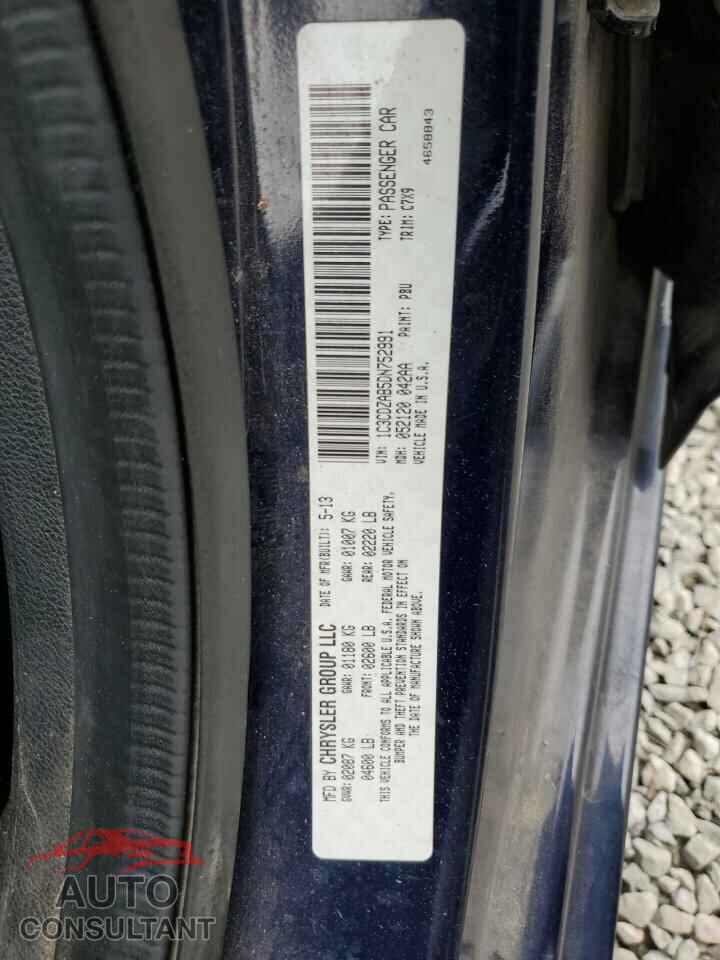 DODGE AVENGER 2013 - 1C3CDZAB5DN752991