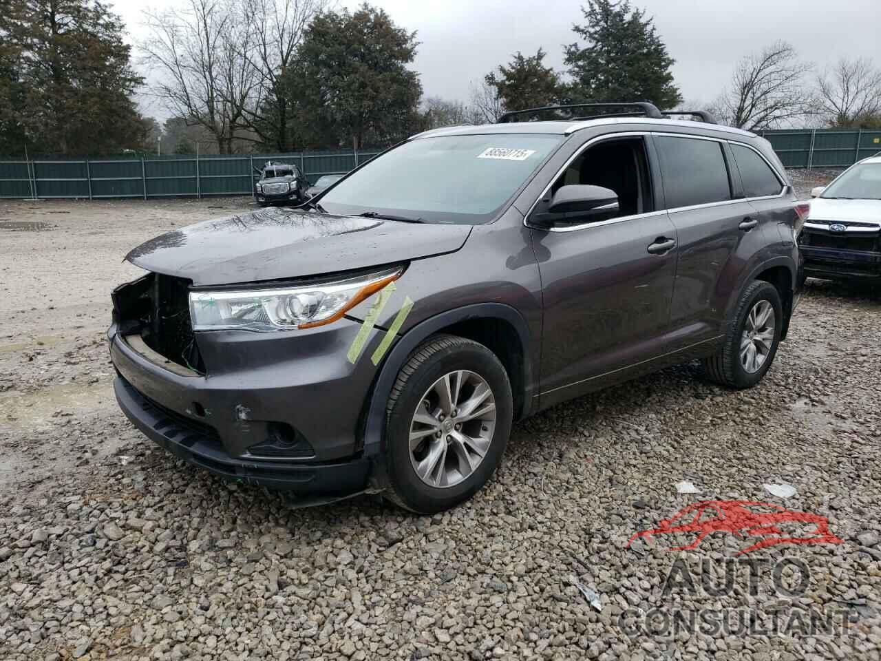 TOYOTA HIGHLANDER 2015 - 5TDJKRFH4FS142552