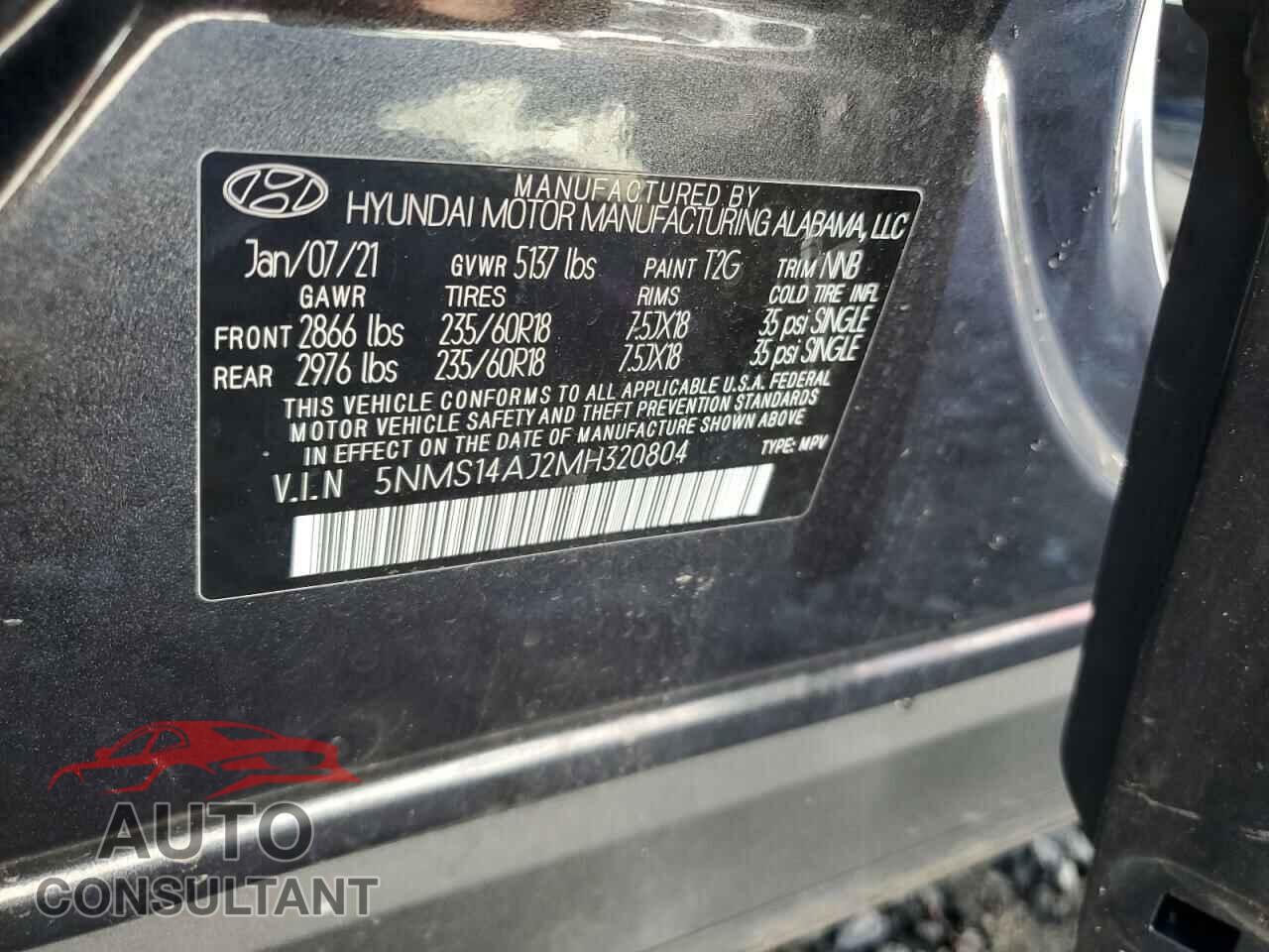 HYUNDAI SANTA FE 2021 - 5NMS14AJ2MH320804