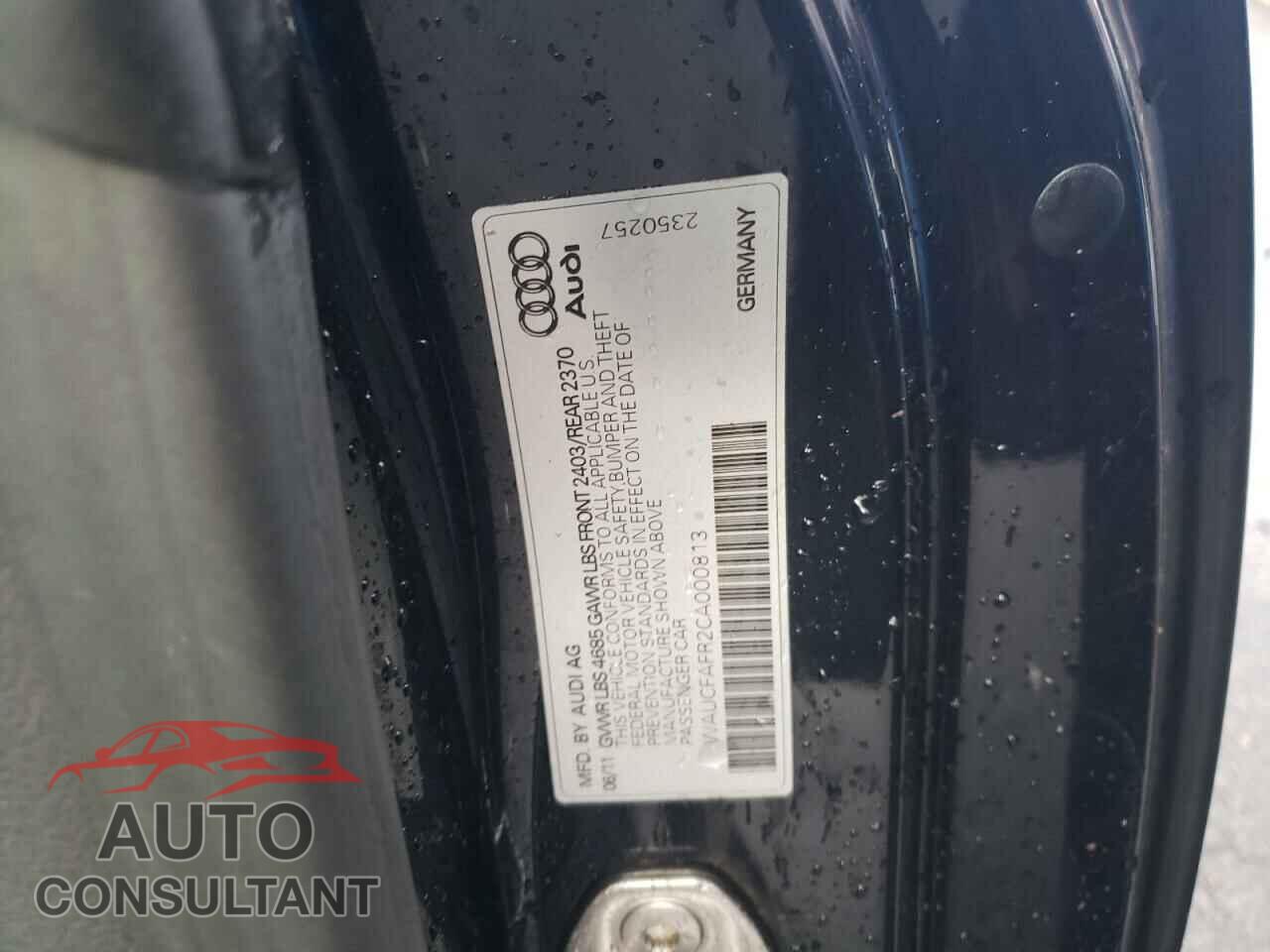 AUDI A5 2012 - WAUCFAFR2CA000813