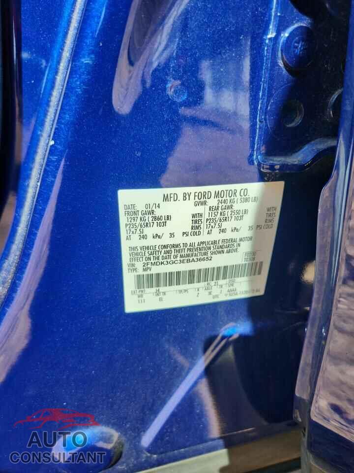 FORD EDGE 2014 - 2FMDK3GC3EBA36652