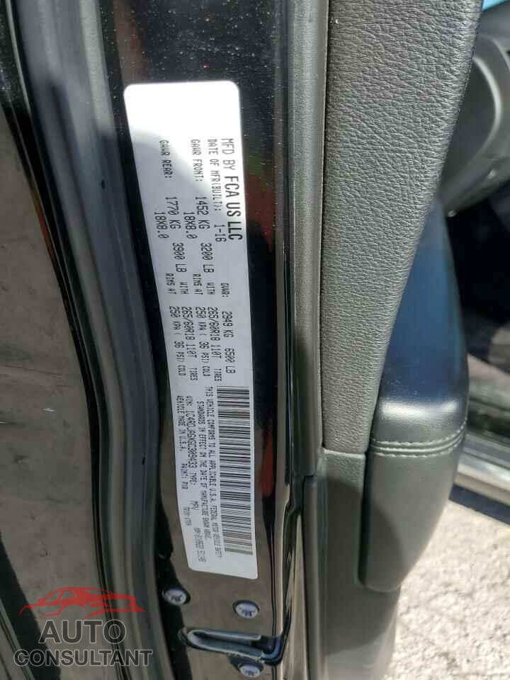 DODGE DURANGO 2016 - 1C4RDJAGXGC309433
