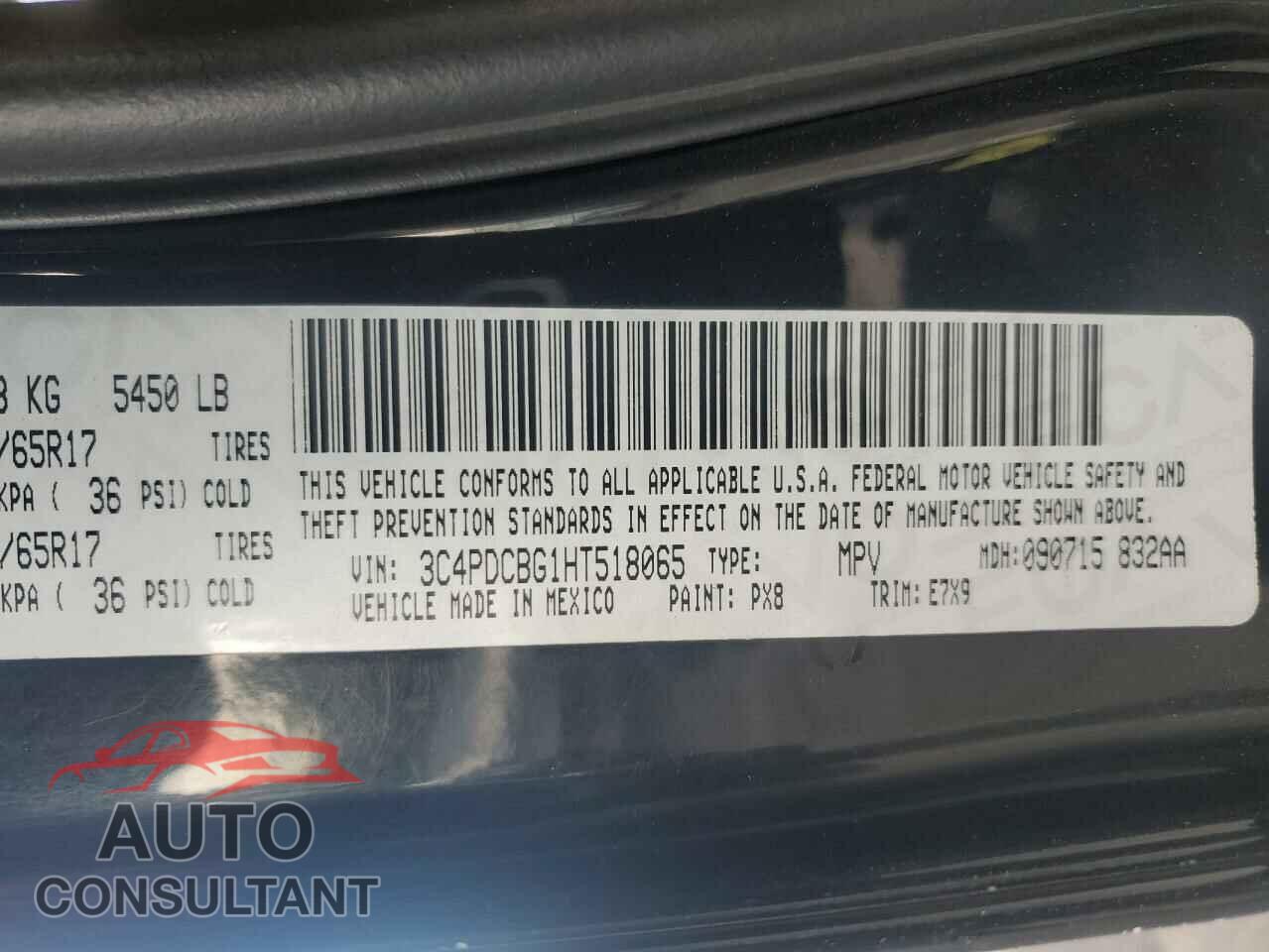 DODGE JOURNEY 2017 - 3C4PDCBG1HT518065