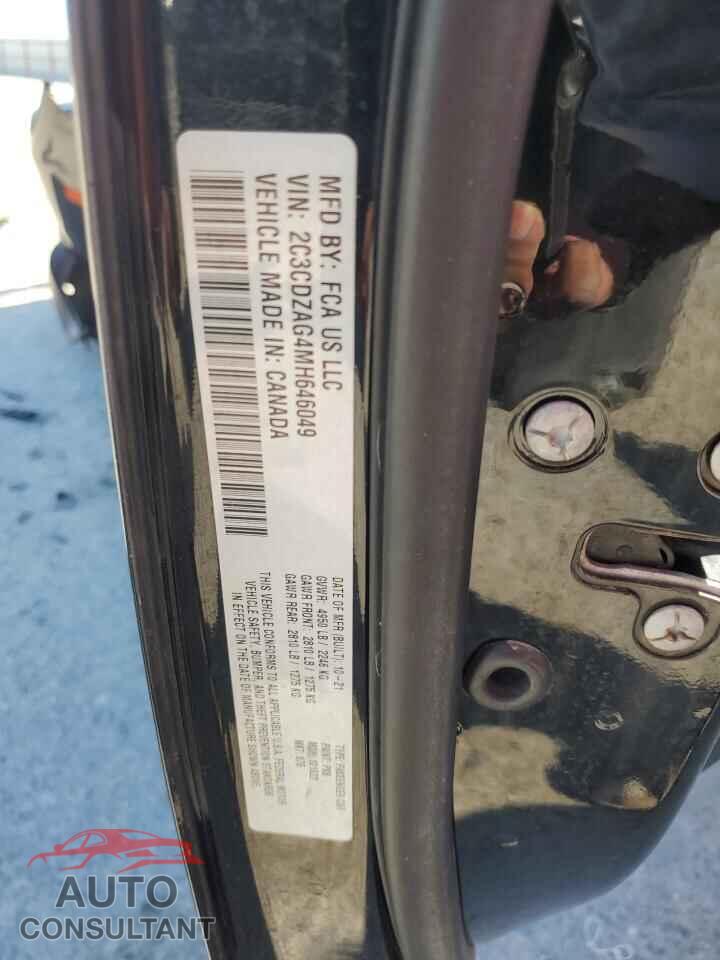 DODGE CHALLENGER 2021 - 2C3CDZAG4MH646049