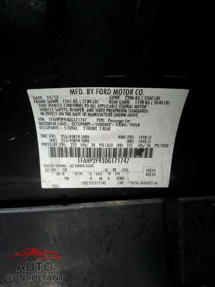 FORD TAURUS 2013 - 1FAHP2F93DG171747