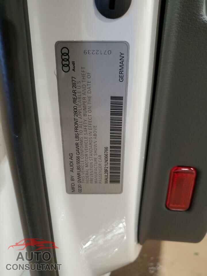 AUDI A6 2020 - WAUL2BF21LN066766