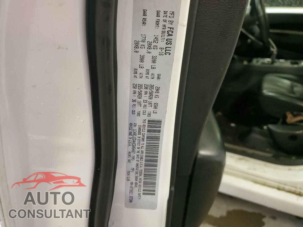 DODGE DURANGO 2017 - 1C4RDJDG4HC606467