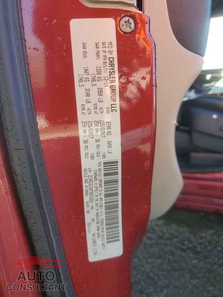 DODGE CARAVAN 2015 - 2C4RDGCGXFR653320