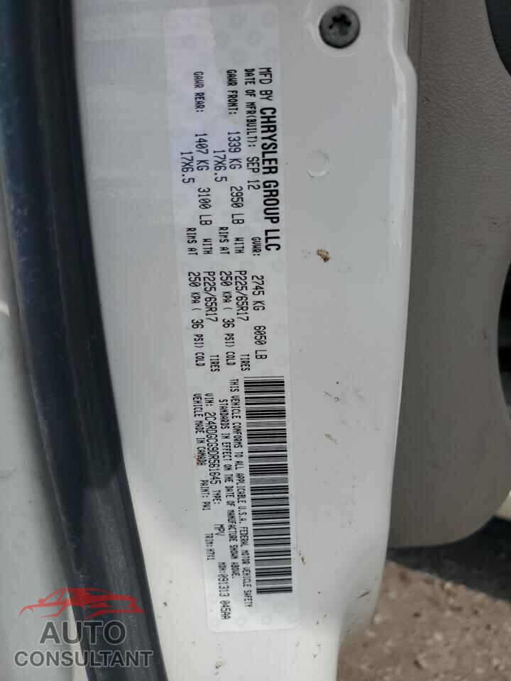 DODGE CARAVAN 2013 - 2C4RDGCG9DR561645