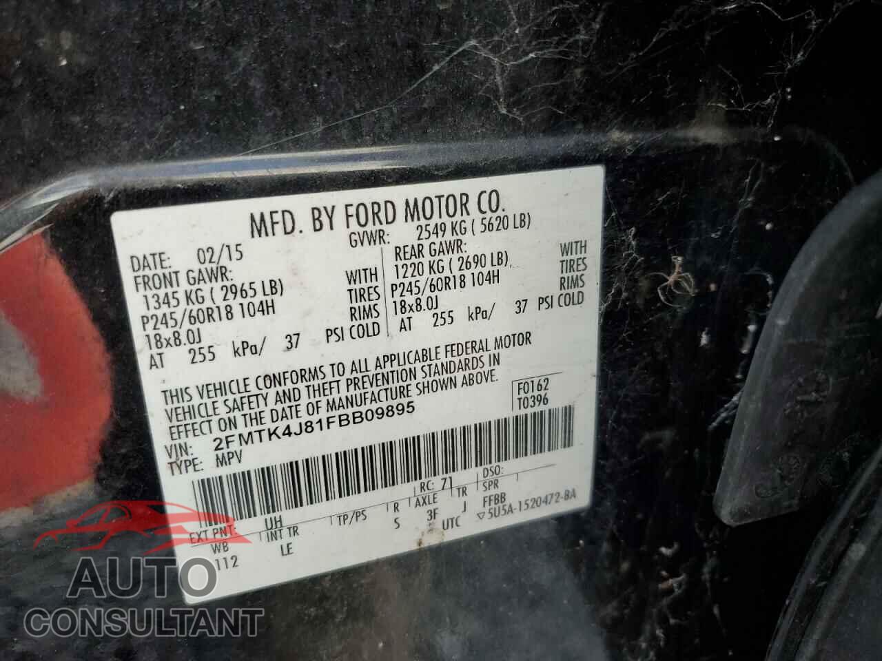 FORD EDGE 2015 - 2FMTK4J81FBB09895