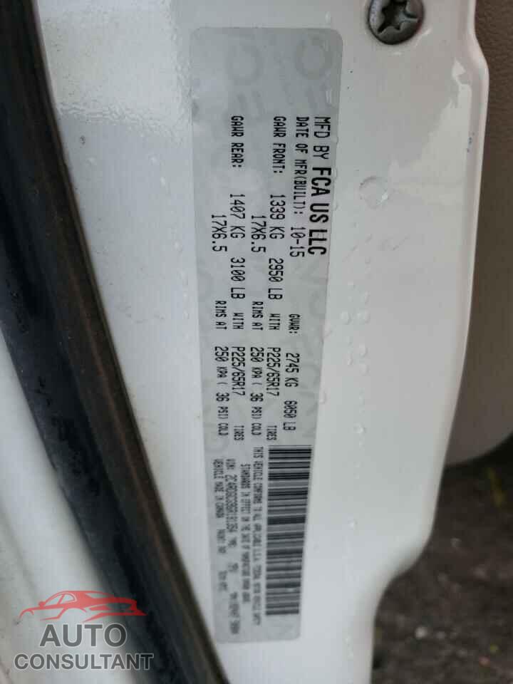 DODGE CARAVAN 2016 - 2C4RDGCG9GR181354