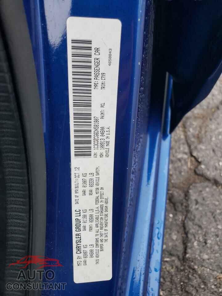 DODGE AVENGER 2013 - 1C3CDZCG6DN581807