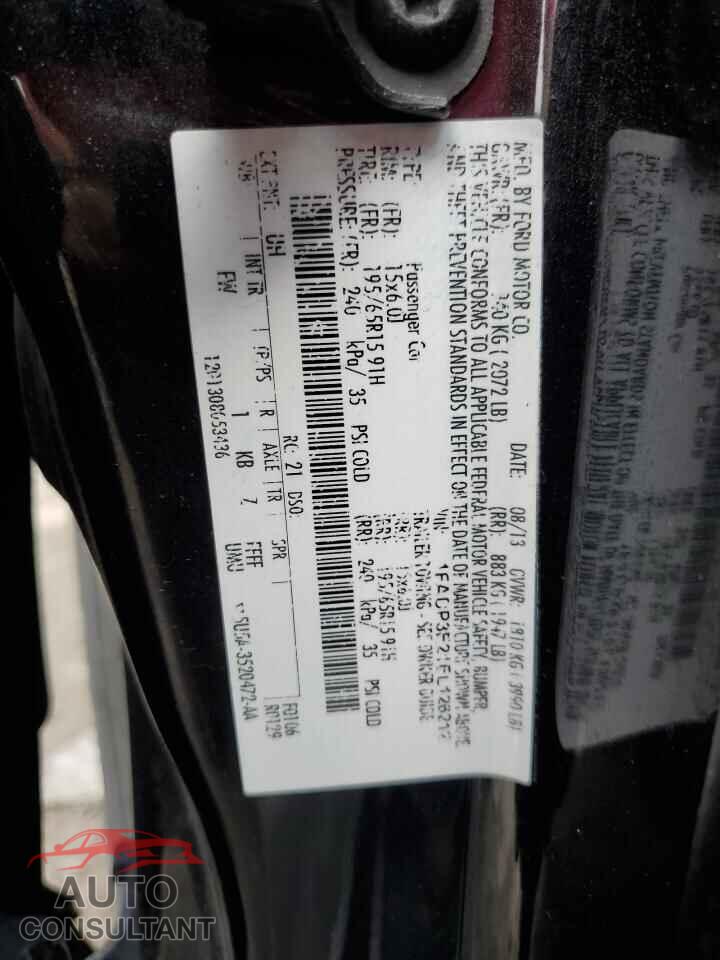 FORD FOCUS 2014 - 1FADP3E21EL126212