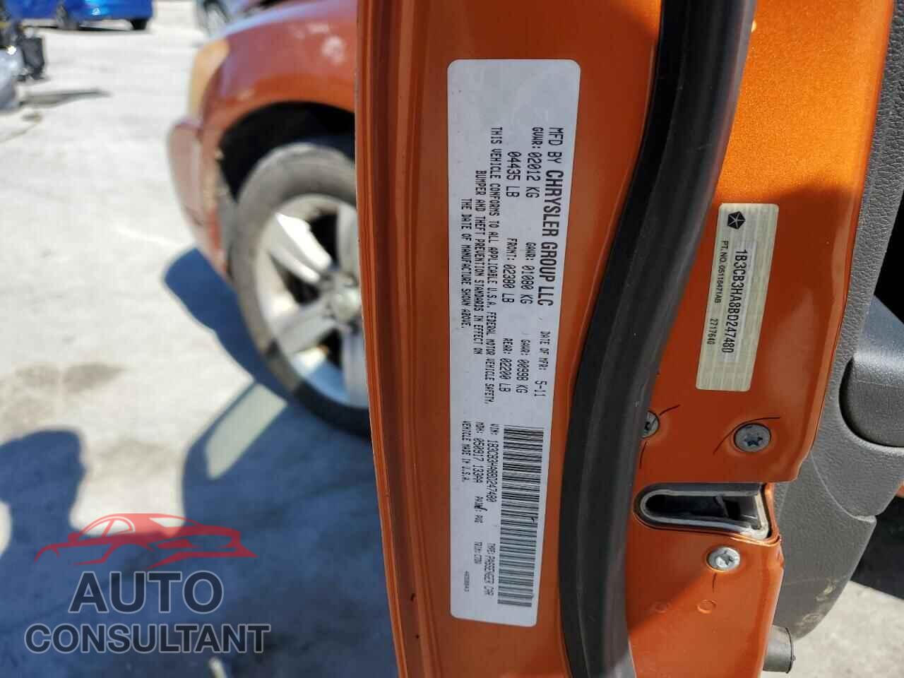 DODGE CALIBER 2011 - 1B3CB3HA8BD247480