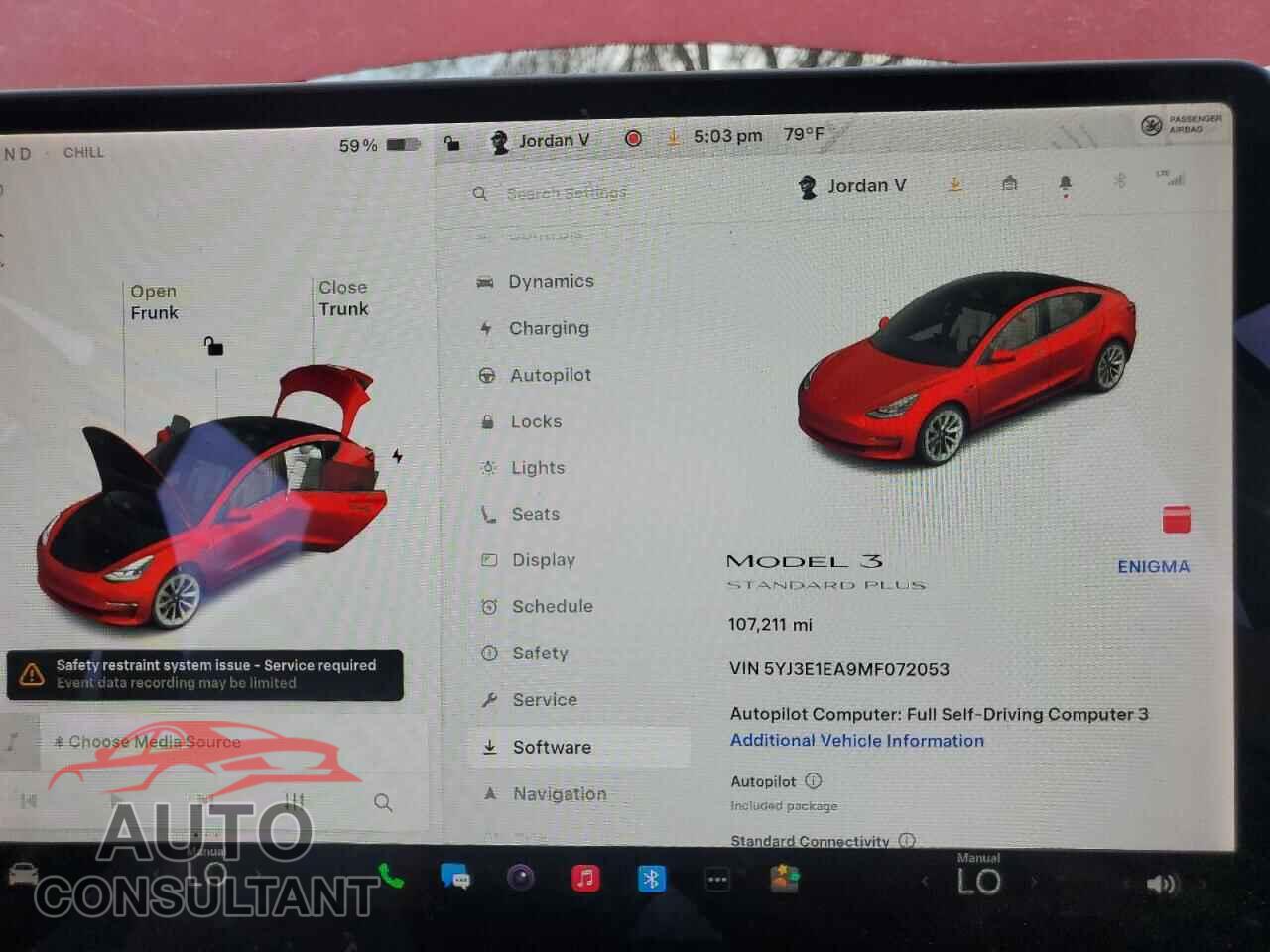 TESLA MODEL 3 2021 - 5YJ3E1EA9MF072053