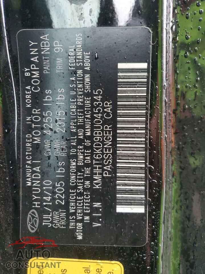 HYUNDAI GENESIS 2011 - KMHHT6KD9BU045345