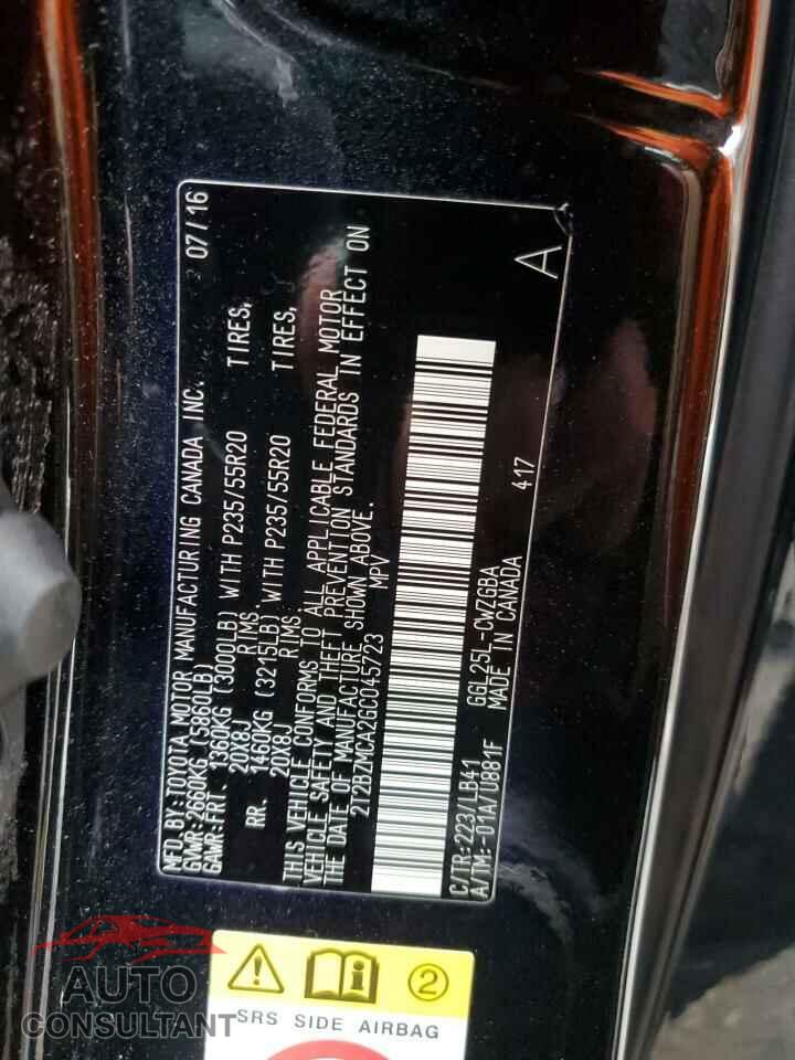 LEXUS RX350 2016 - 2T2BZMCA2GC045723