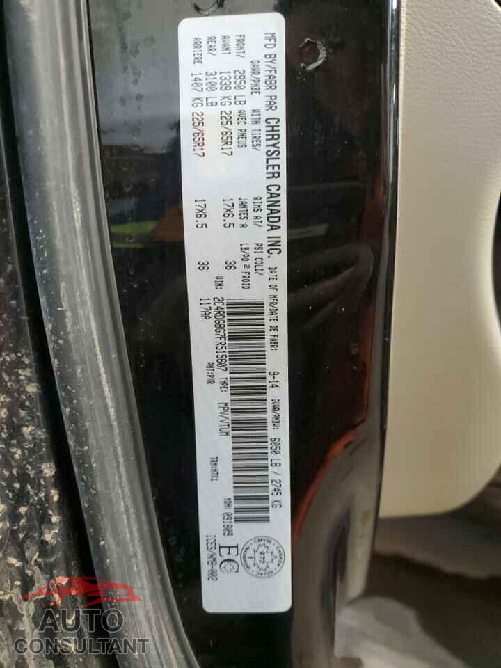 DODGE CARAVAN 2015 - 2C4RDGBG7FR515607